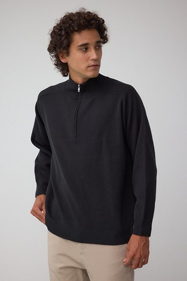 ミラノリブハーフジップ 詳細画像