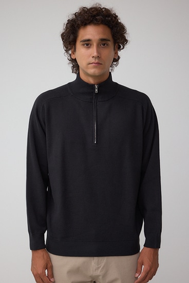 ミラノリブハーフジップ 詳細画像