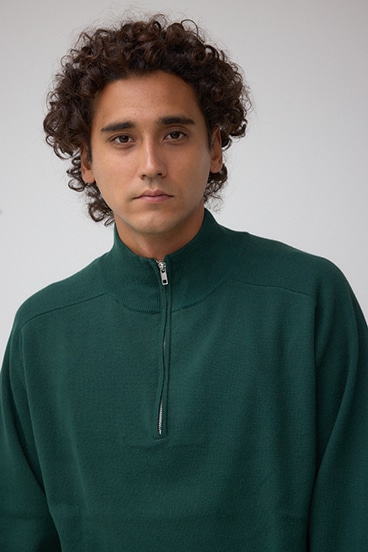 ミラノリブハーフジップ