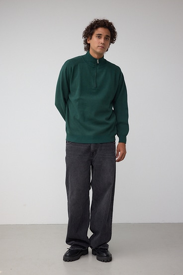 ミラノリブハーフジップ 詳細画像