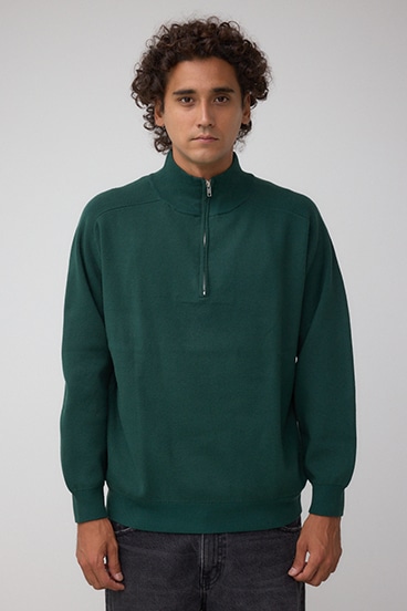 ミラノリブハーフジップ 詳細画像