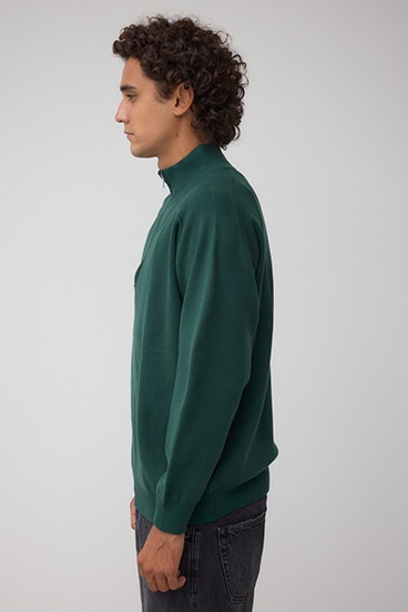 ミラノリブハーフジップ 詳細画像