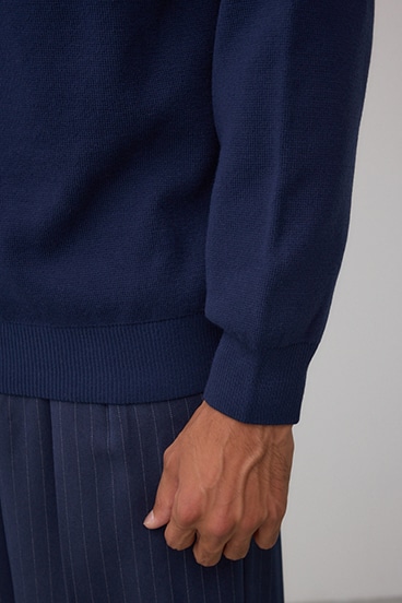 ミラノリブハーフジップ 詳細画像