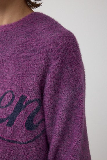 シャギーロゴニット 詳細画像