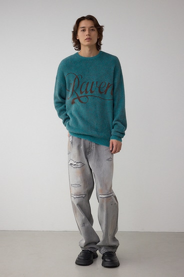 シャギーロゴニット 詳細画像