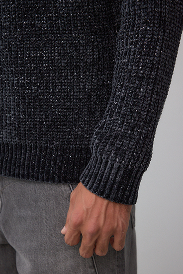 ベロアモールラメ入りニットトップス 詳細画像