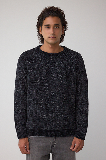 ベロアモールラメ入りニットトップス 詳細画像