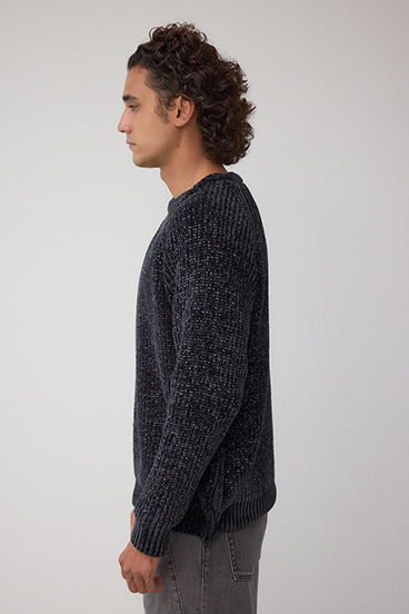 ベロアモールラメ入りニットトップス 詳細画像