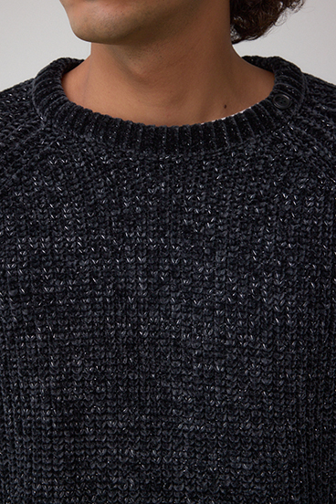 ベロアモールラメ入りニットトップス 詳細画像