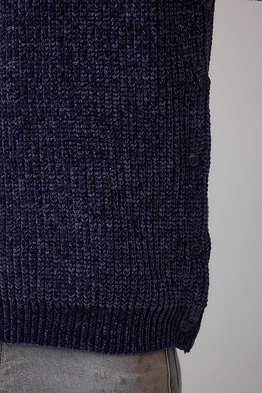 ベロアモールラメ入りニットトップス 詳細画像