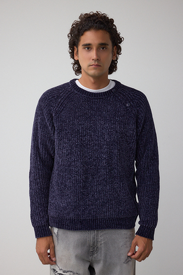 ベロアモールラメ入りニットトップス 詳細画像