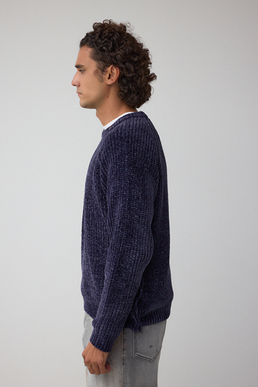 ベロアモールラメ入りニットトップス 詳細画像