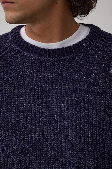 ベロアモールラメ入りニットトップス 詳細画像