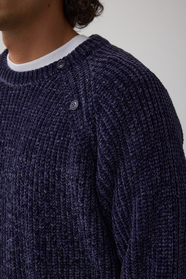 ベロアモールラメ入りニットトップス 詳細画像