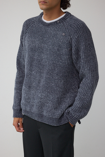 ベロアモールラメ入りニットトップス