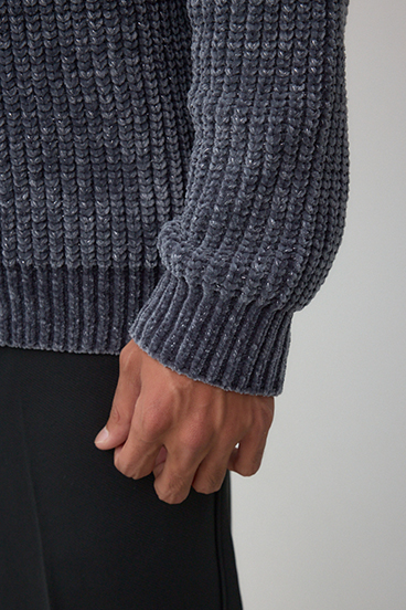 ベロアモールラメ入りニットトップス 詳細画像