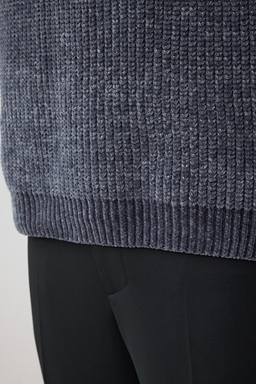 ベロアモールラメ入りニットトップス 詳細画像