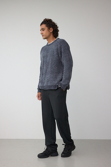 ベロアモールラメ入りニットトップス 詳細画像