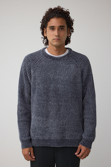 ベロアモールラメ入りニットトップス 詳細画像