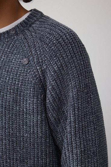 ベロアモールラメ入りニットトップス 詳細画像