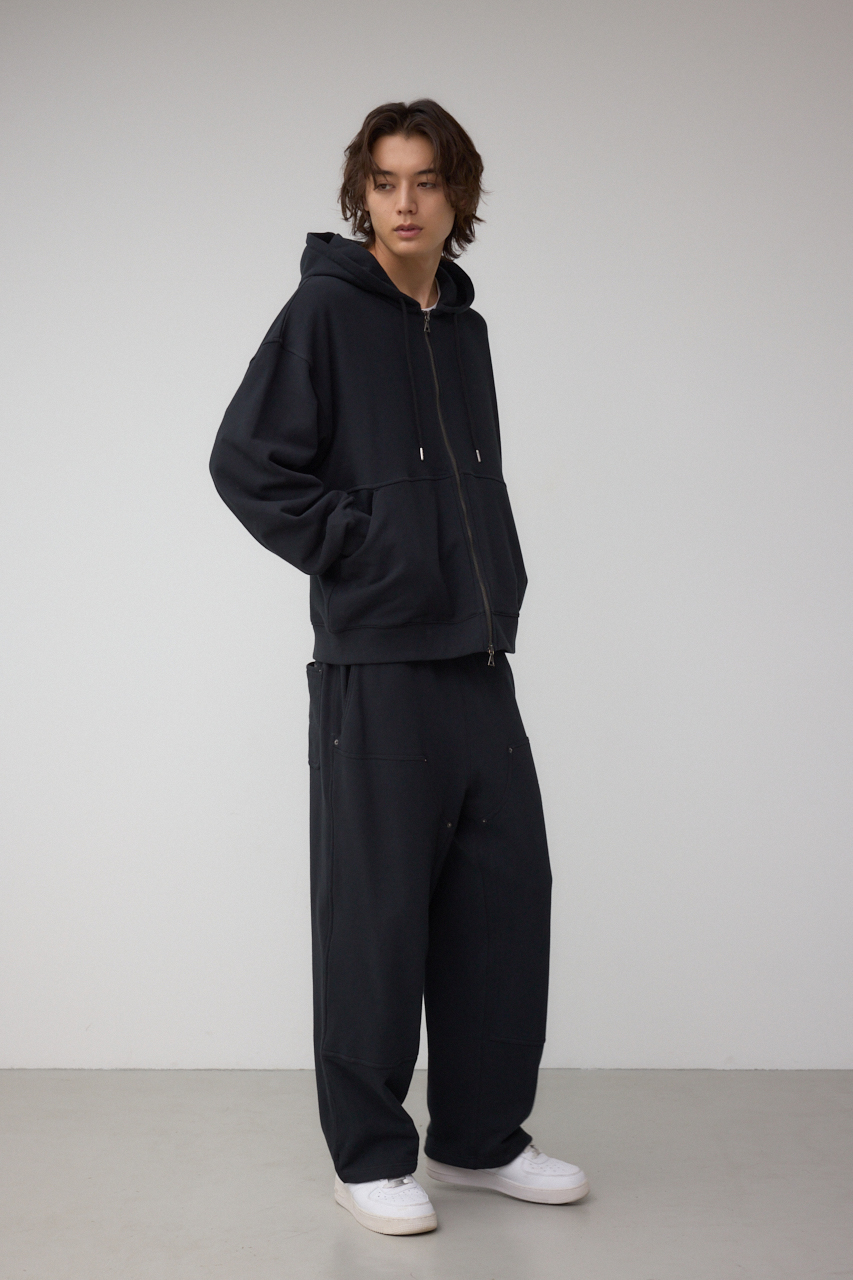 ワイドシルエットZIPUPフーディー 詳細画像