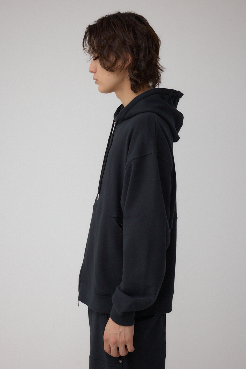 ワイドシルエットZIPUPフーディー 詳細画像