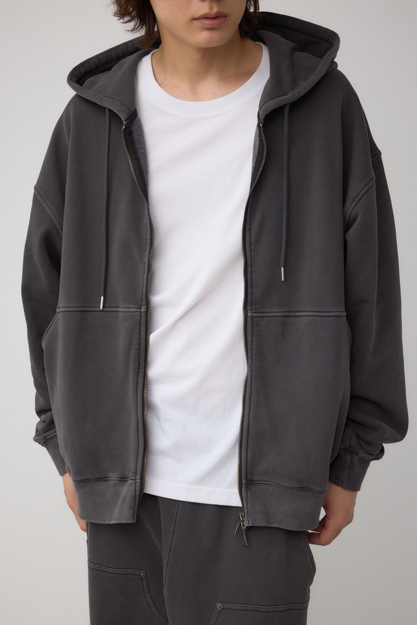 ワイドシルエットZIPUPフーディー