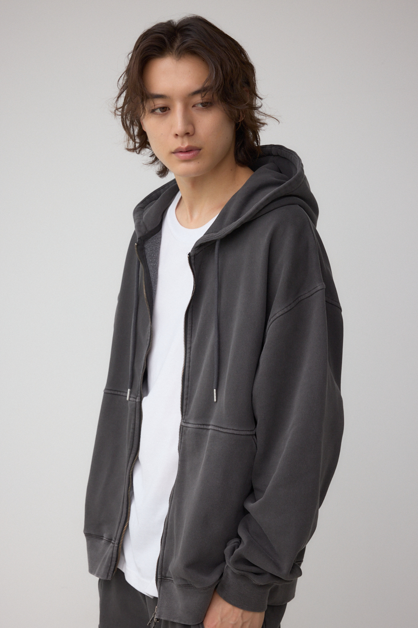 ワイドシルエットZIPUPフーディー 詳細画像