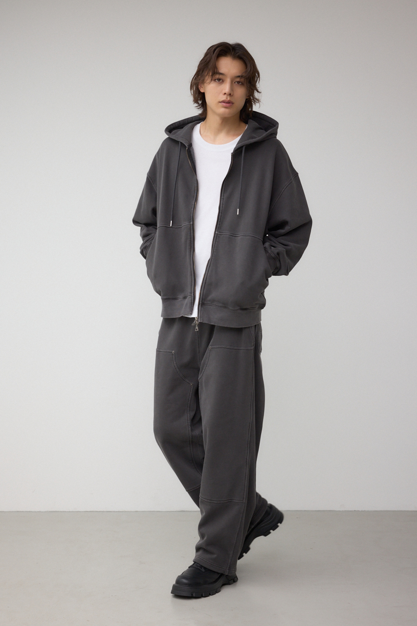 ワイドシルエットZIPUPフーディー 詳細画像