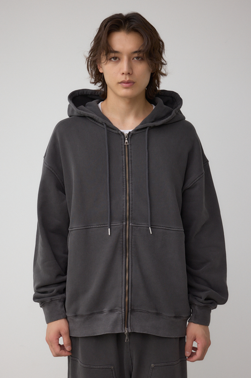 ワイドシルエットZIPUPフーディー 詳細画像