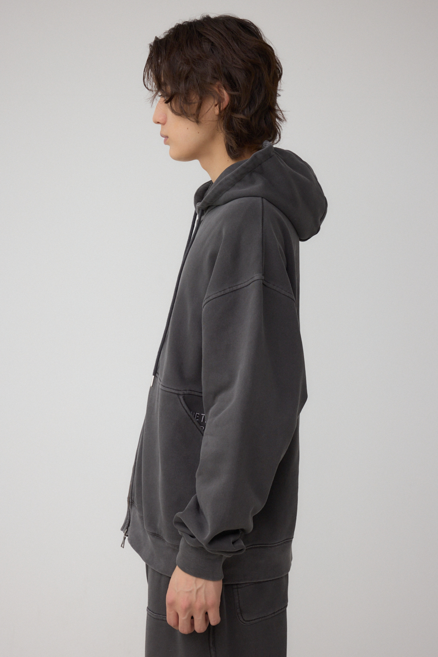 ワイドシルエットZIPUPフーディー 詳細画像