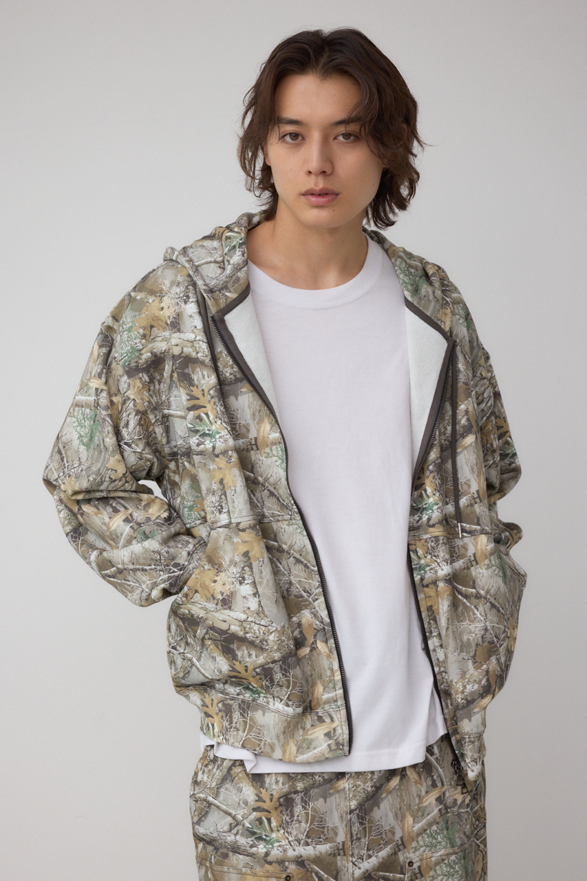 ワイドシルエットZIPUPフーディー 詳細画像