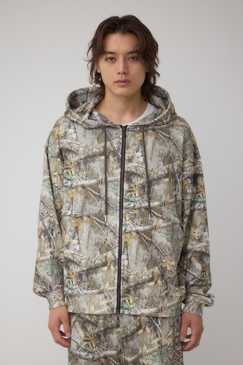 ワイドシルエットZIPUPフーディー 詳細画像