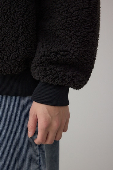 シープボア×スウェット切替防風ブルゾン 詳細画像