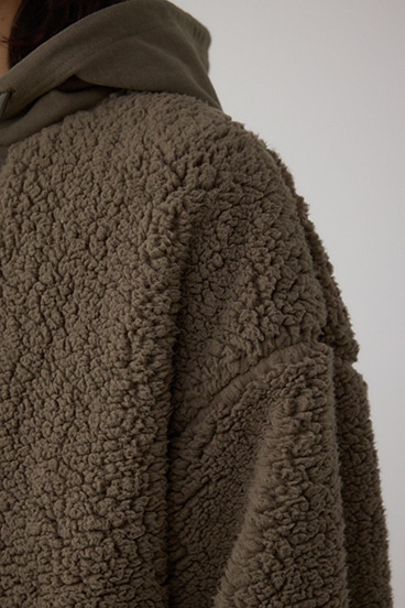 シープボア×スウェット切替防風ブルゾン 詳細画像