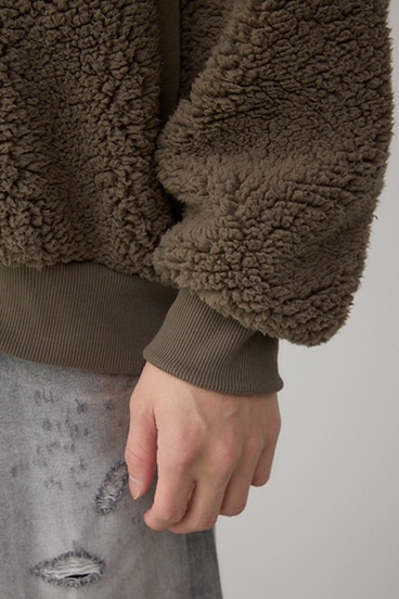 シープボア×スウェット切替防風ブルゾン 詳細画像