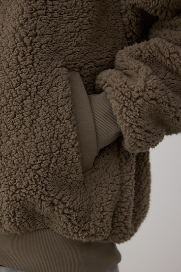 シープボア×スウェット切替防風ブルゾン 詳細画像