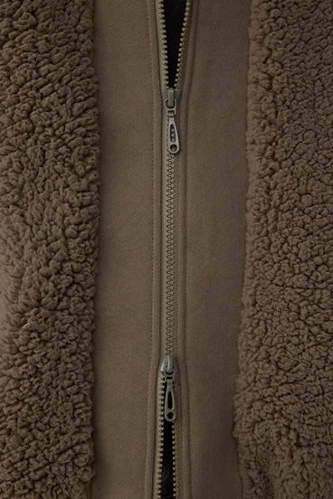 シープボア×スウェット切替防風ブルゾン 詳細画像