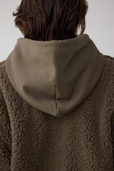 シープボア×スウェット切替防風ブルゾン 詳細画像