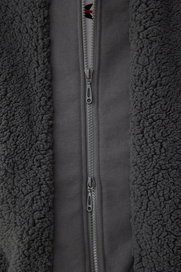 シープボア×スウェット切替防風ブルゾン 詳細画像