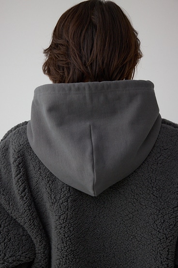 シープボア×スウェット切替防風ブルゾン 詳細画像