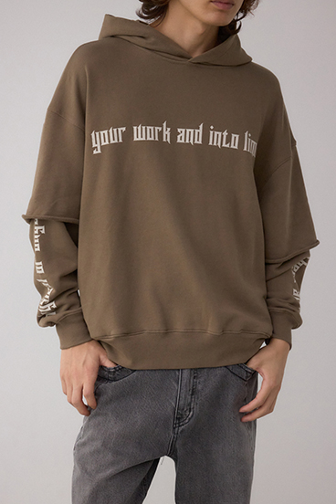 フェイクレイヤードスウェットフーディー