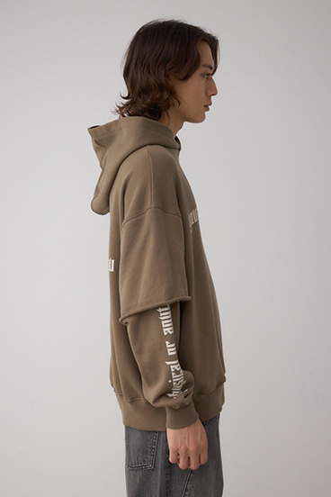 フェイクレイヤードスウェットフーディー 詳細画像