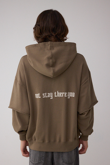 フェイクレイヤードスウェットフーディー 詳細画像