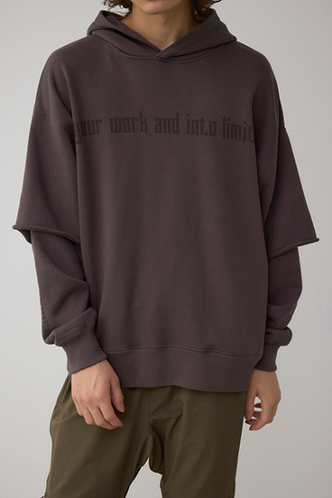 フェイクレイヤードスウェットフーディー