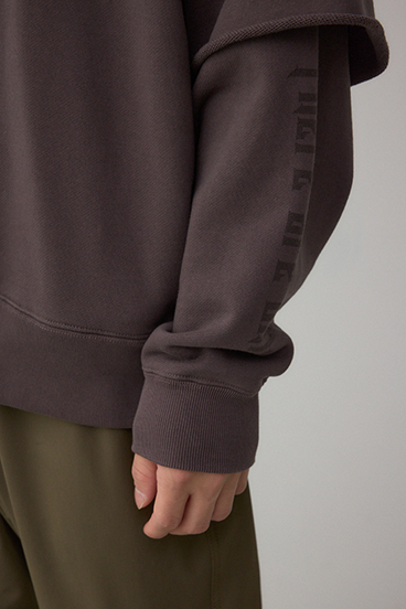 フェイクレイヤードスウェットフーディー 詳細画像