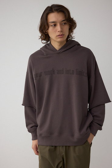 フェイクレイヤードスウェットフーディー 詳細画像