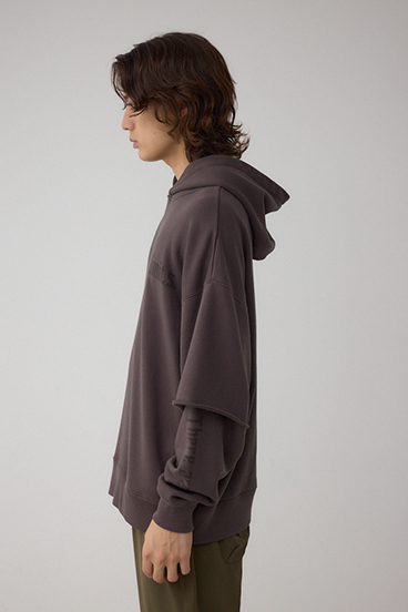 フェイクレイヤードスウェットフーディー 詳細画像