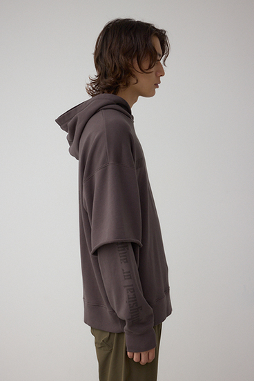 フェイクレイヤードスウェットフーディー 詳細画像