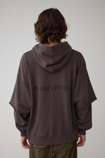 フェイクレイヤードスウェットフーディー 詳細画像